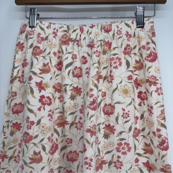 Lands’ End Women Floral Lounge Pajama Pants Size S 6-8 Cotton Flannel Cozy - Picture 4 of 9